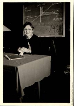Clare Thompson presenting at North-South Conference, 1958